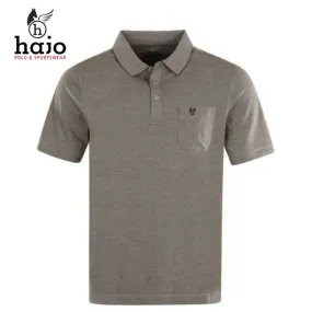 Hajo Soft Touch Silver Polo Shirt Grey Hajo Soft Touch Silver Polo Shirt Grey