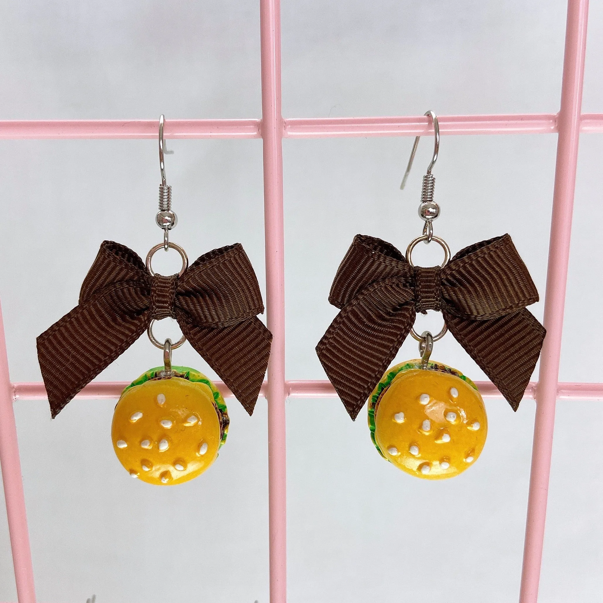 Hamburger Earrings (4 Colors)