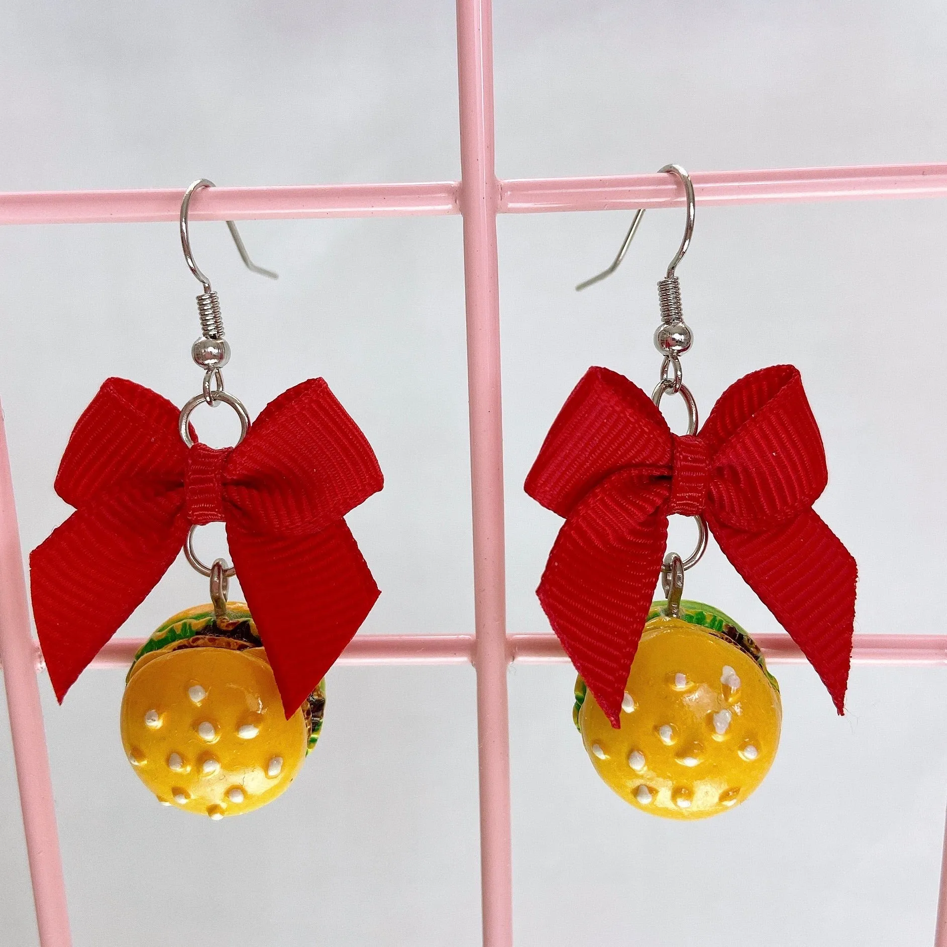 Hamburger Earrings (4 Colors)