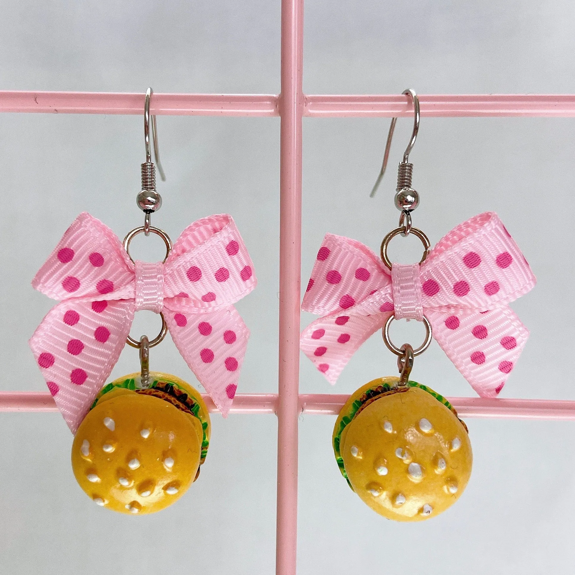Hamburger Earrings (4 Colors)
