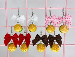 Hamburger Earrings (4 Colors)