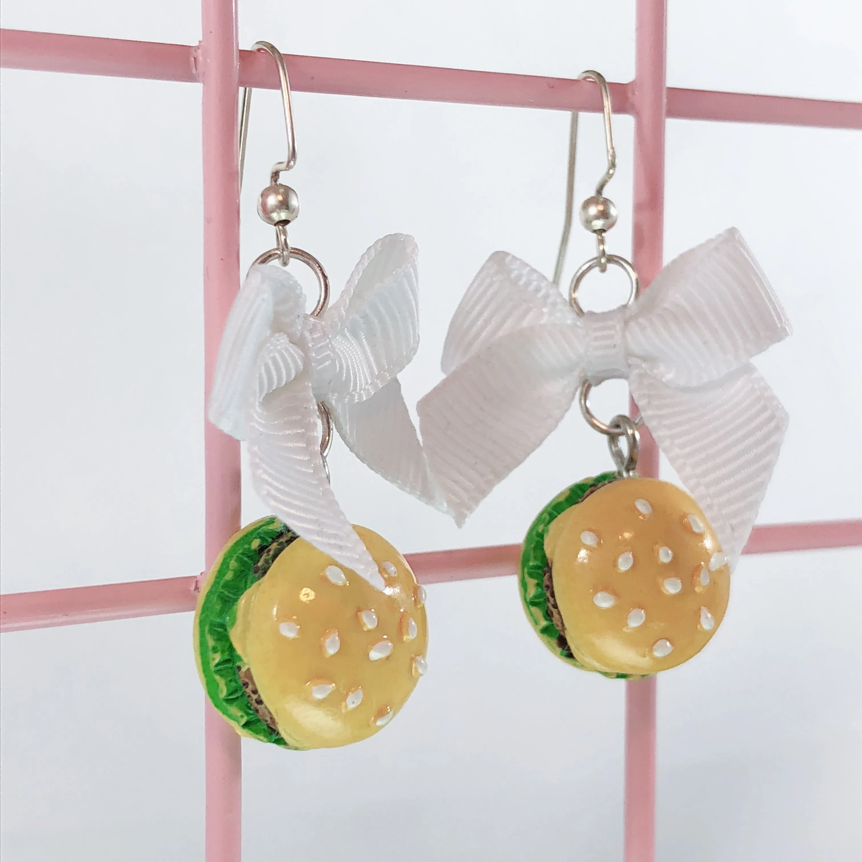 Hamburger Earrings (4 Colors)