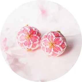 HAReTEMRI FACTORY | Temari Earrings | Pink HAReTEMRI FACTORY | Temari Earrings | Pink