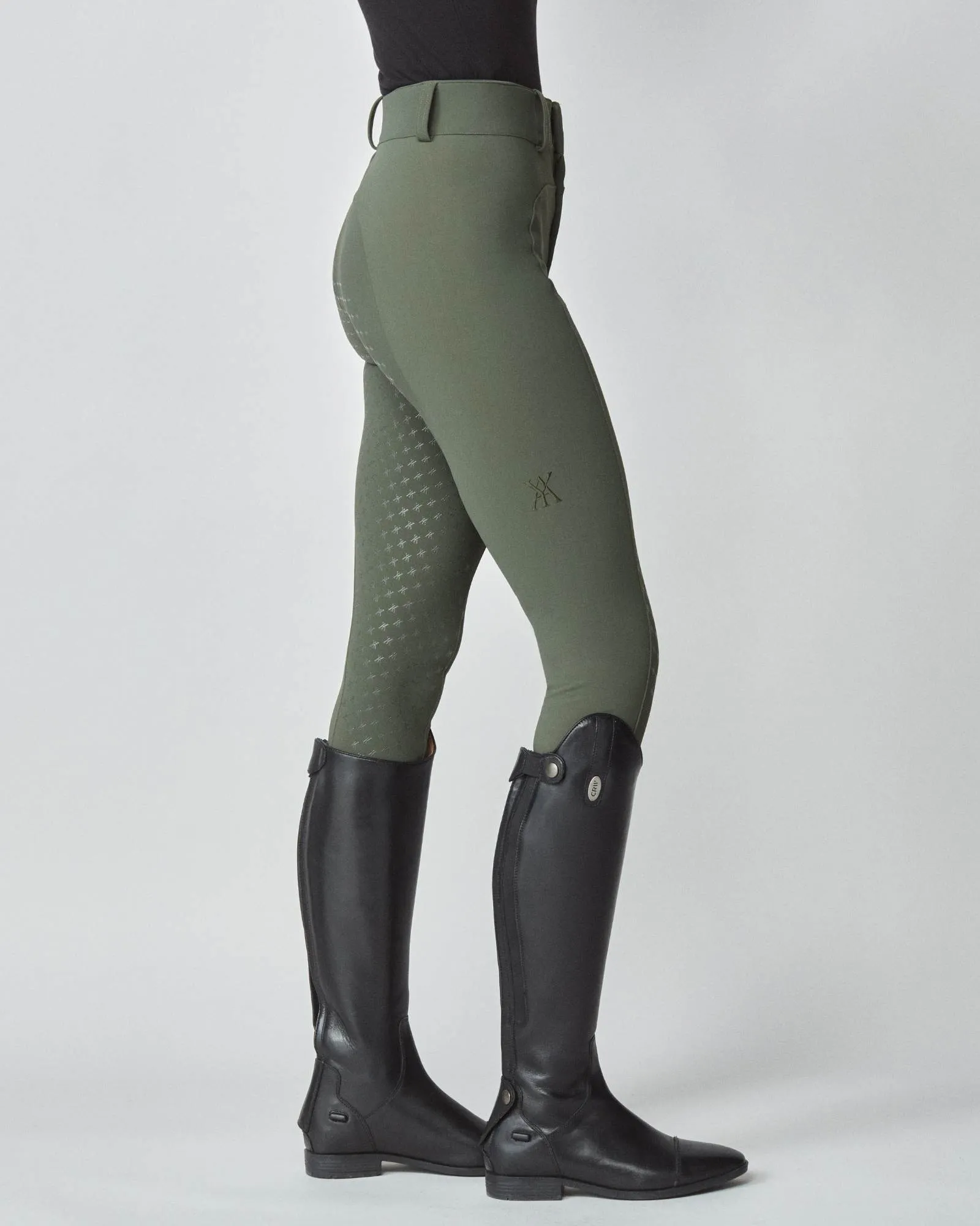 High-Rise Compression Breeches Green