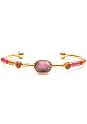 HIPANEMA Valmy Bangle in Gold/Pink HIPANEMA Valmy Bangle in Gold/Pink