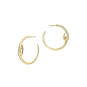 Hook Hoop Earrings - Yellow Gold Vermeil Hook Hoop Earrings - Yellow Gold Vermeil
