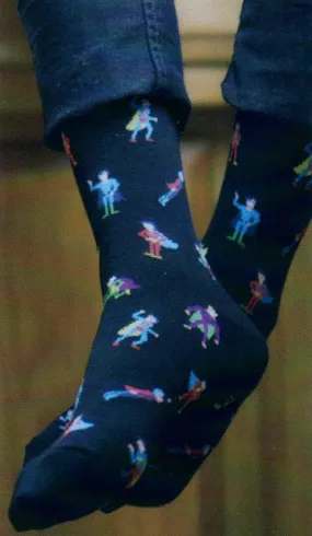 K Bell Mens Super Heroes Sock K Bell Mens Super Heroes Sock