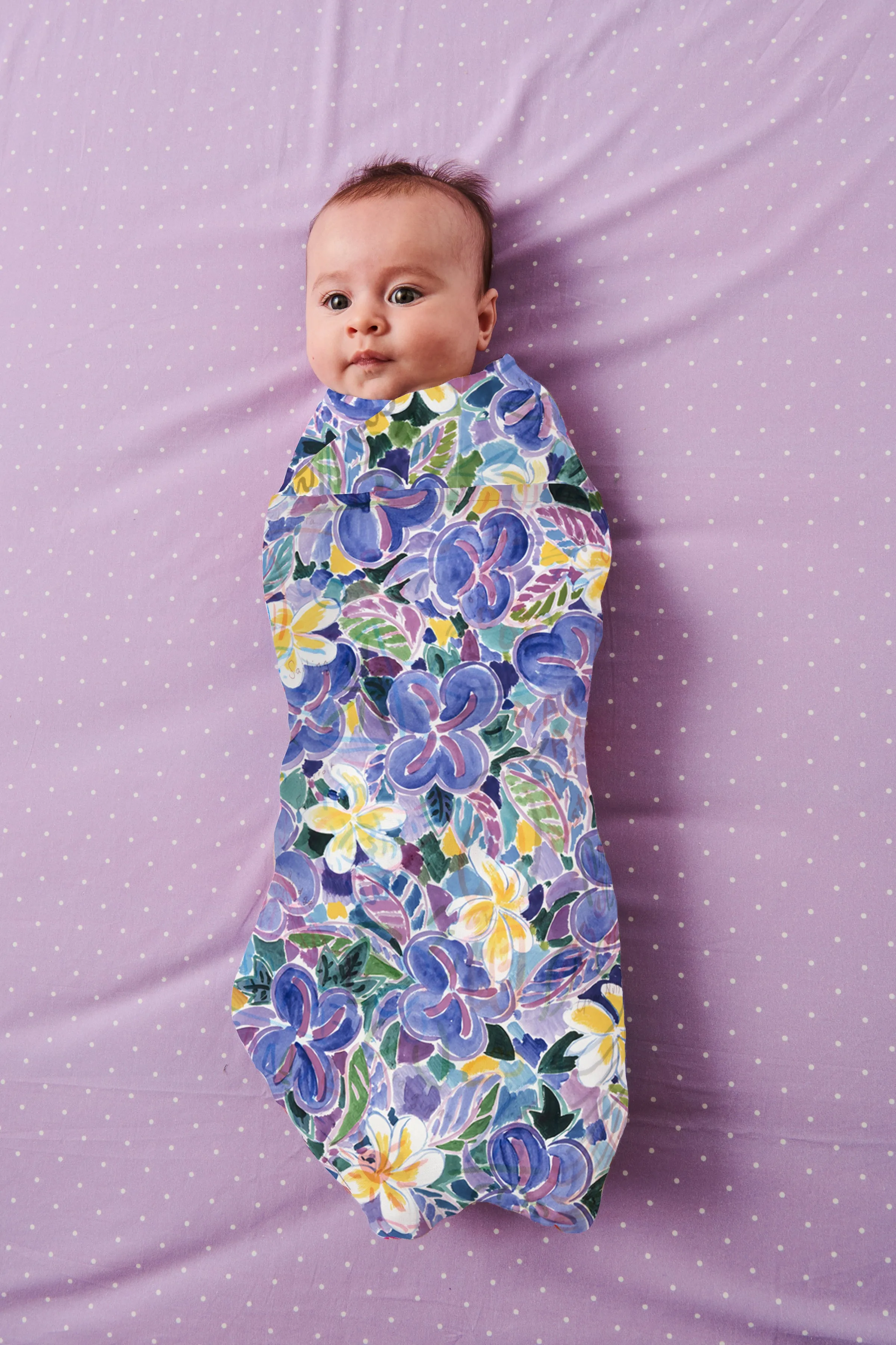 Kip & Co x Ken Done Baby Swaddle - Frangipani