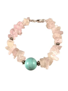 Kunzite and Turquoise Gemstone Beaded Bracelet Kunzite and Turquoise Gemstone Beaded Bracelet