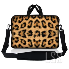 Laptop Notebook Sleeve Carrying Case with Carry Handle and Shoulder Strap - Leopard Print Laptop Notebook Sleeve Carrying Case with Carry Handle and Shoulder Strap - Leopard Print