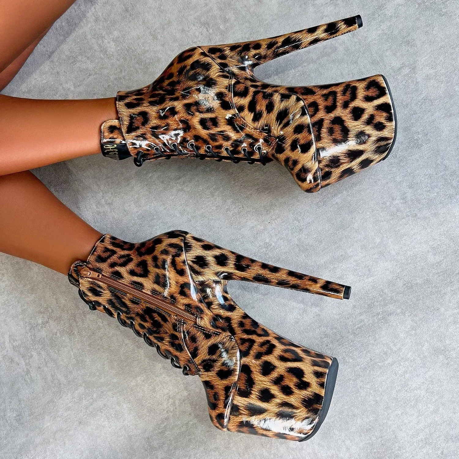 Leopard Ankle Boot - 8 INCH