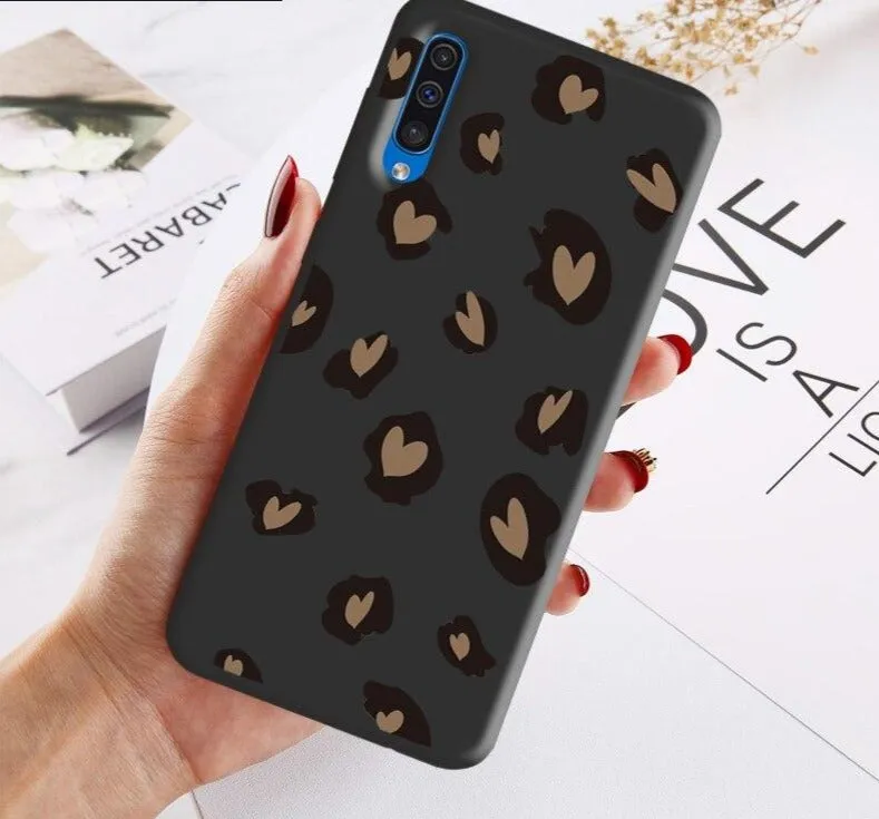 Leopard Print Heart Phone Cover