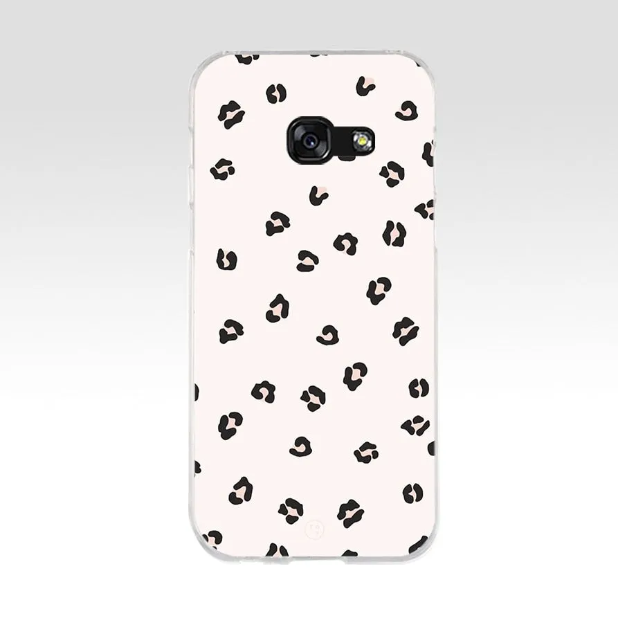 Leopard Spot White Silicone Phone Case