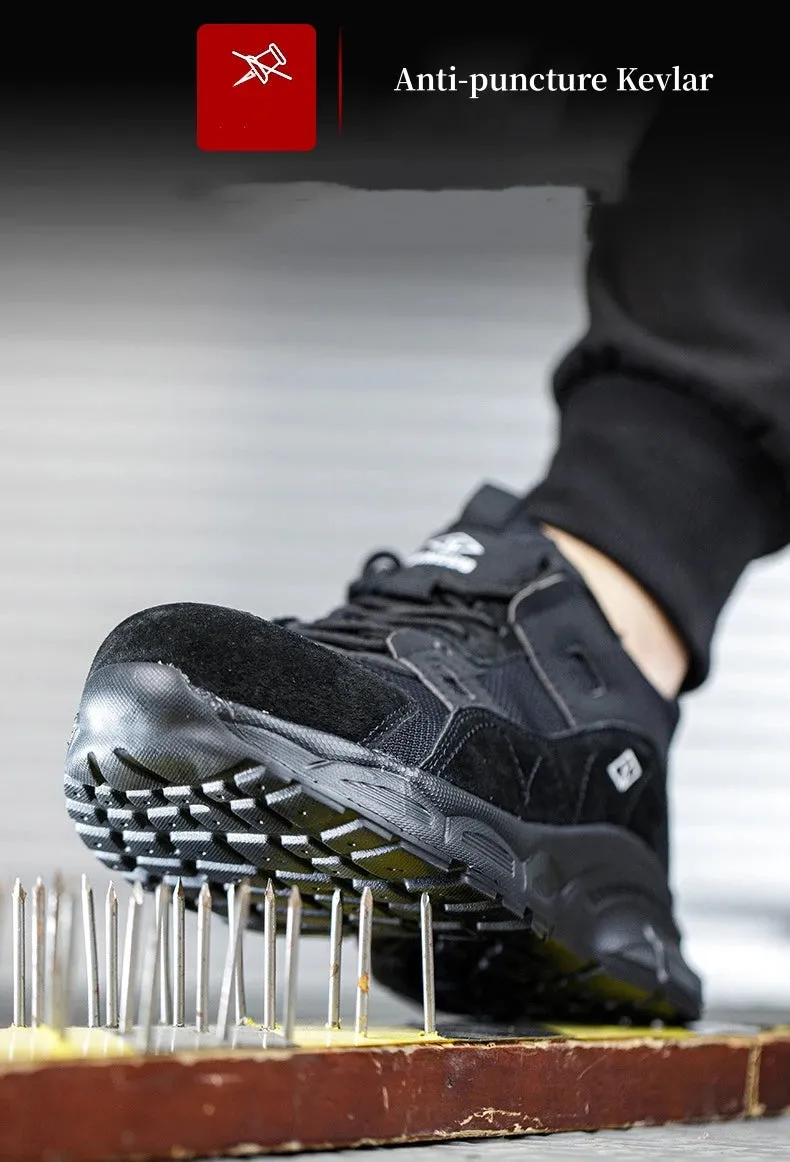 Lightweight Work Safety Shoes Women Men's Breathable Protective Work Sneakers Steel Toe Indestructible Boots