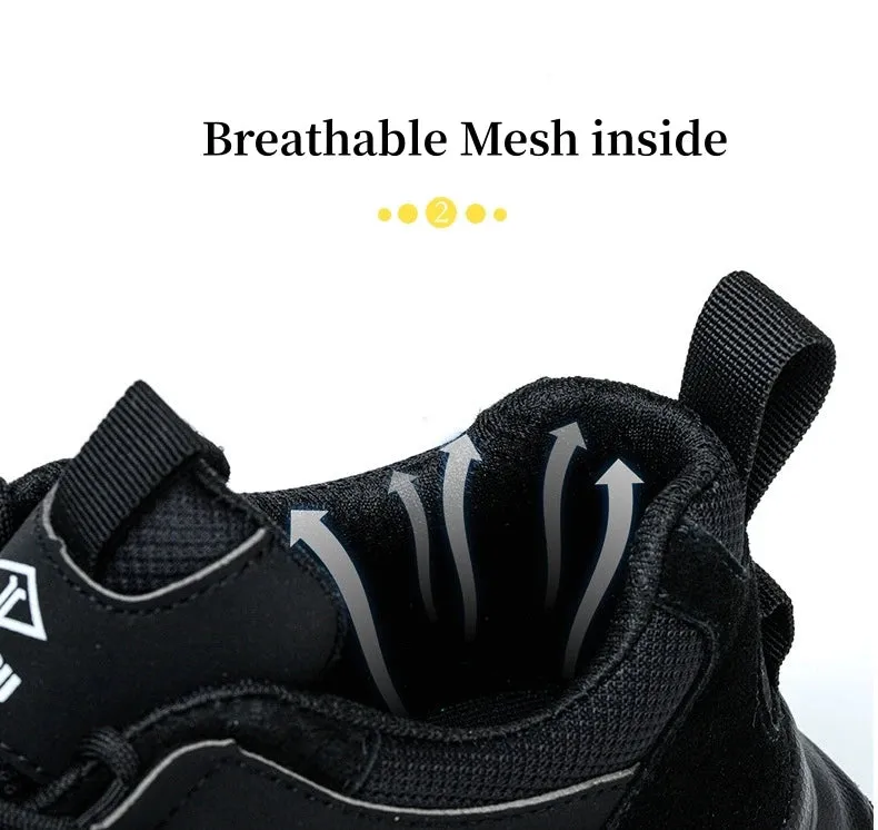 Lightweight Work Safety Shoes Women Men's Breathable Protective Work Sneakers Steel Toe Indestructible Boots