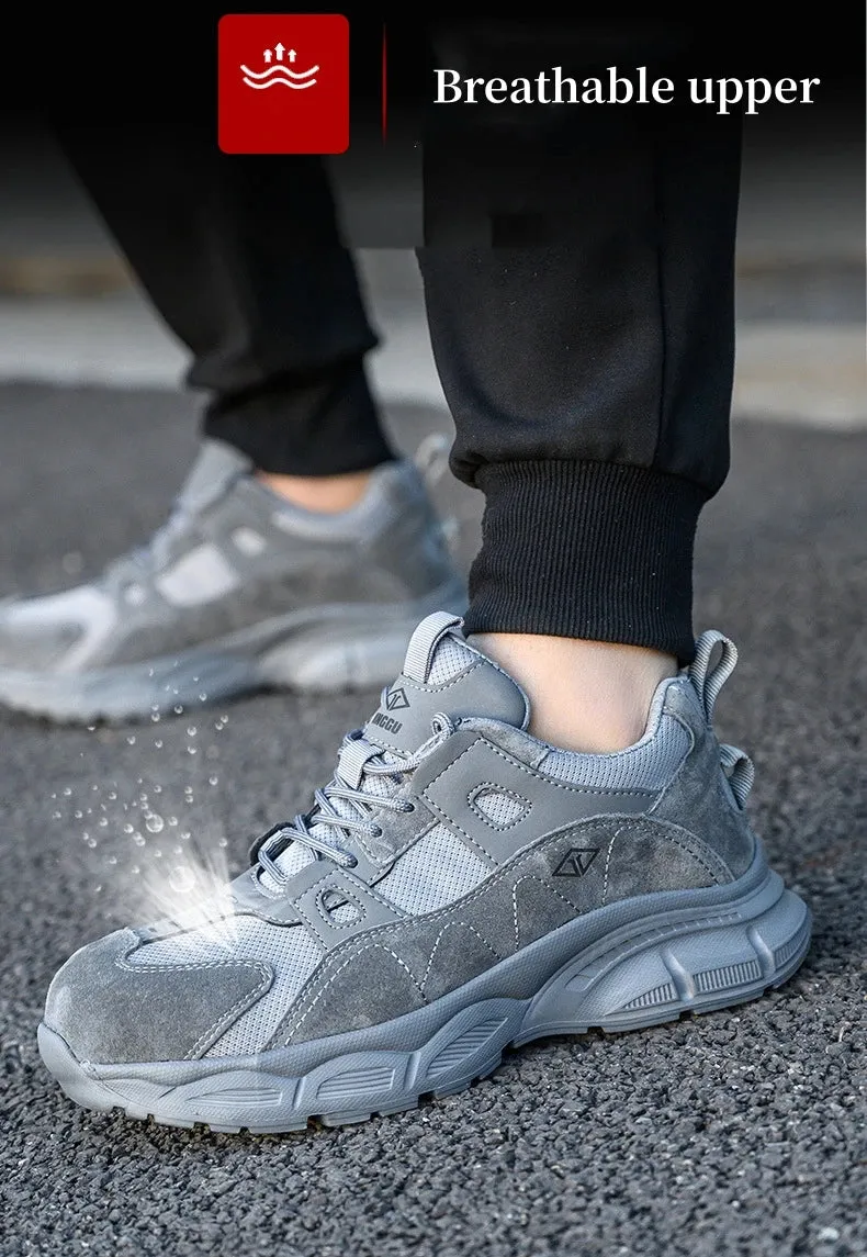 Lightweight Work Safety Shoes Women Men's Breathable Protective Work Sneakers Steel Toe Indestructible Boots
