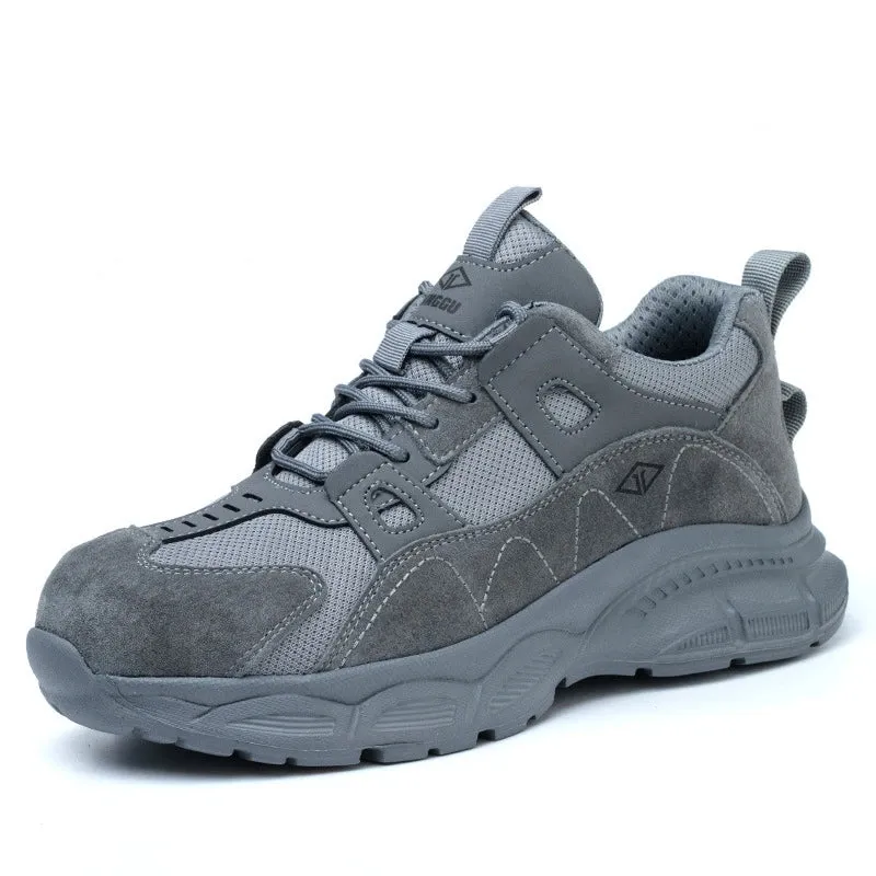Lightweight Work Safety Shoes Women Men's Breathable Protective Work Sneakers Steel Toe Indestructible Boots