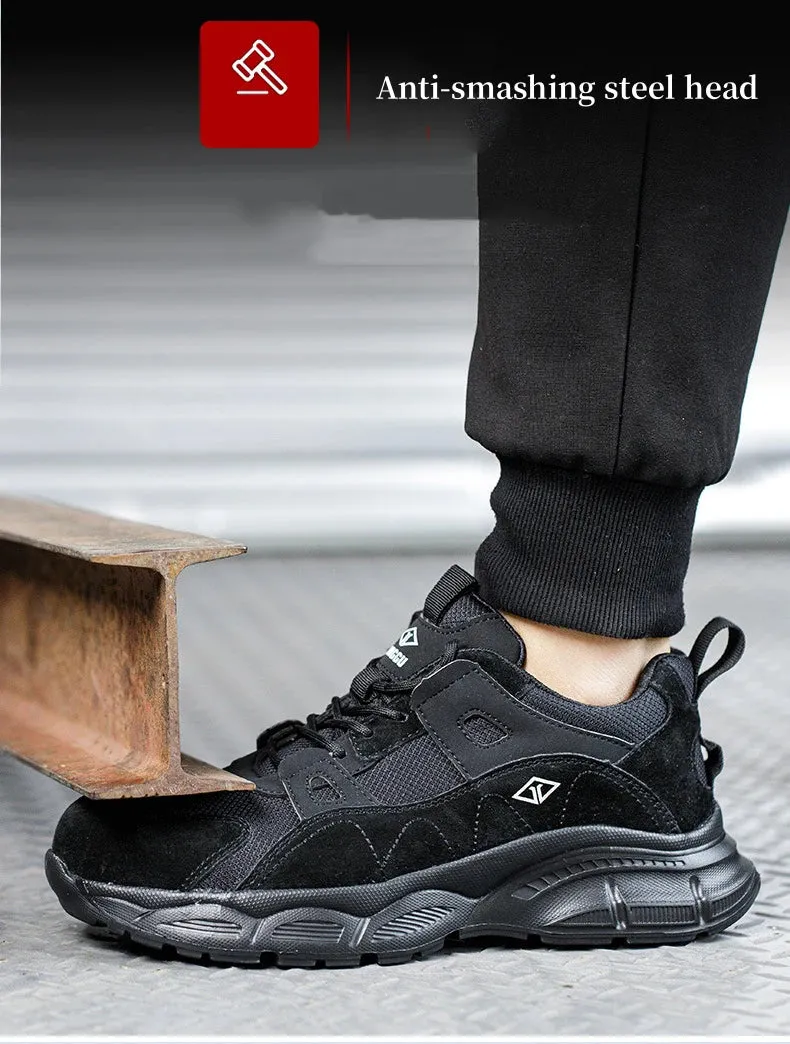 Lightweight Work Safety Shoes Women Men's Breathable Protective Work Sneakers Steel Toe Indestructible Boots