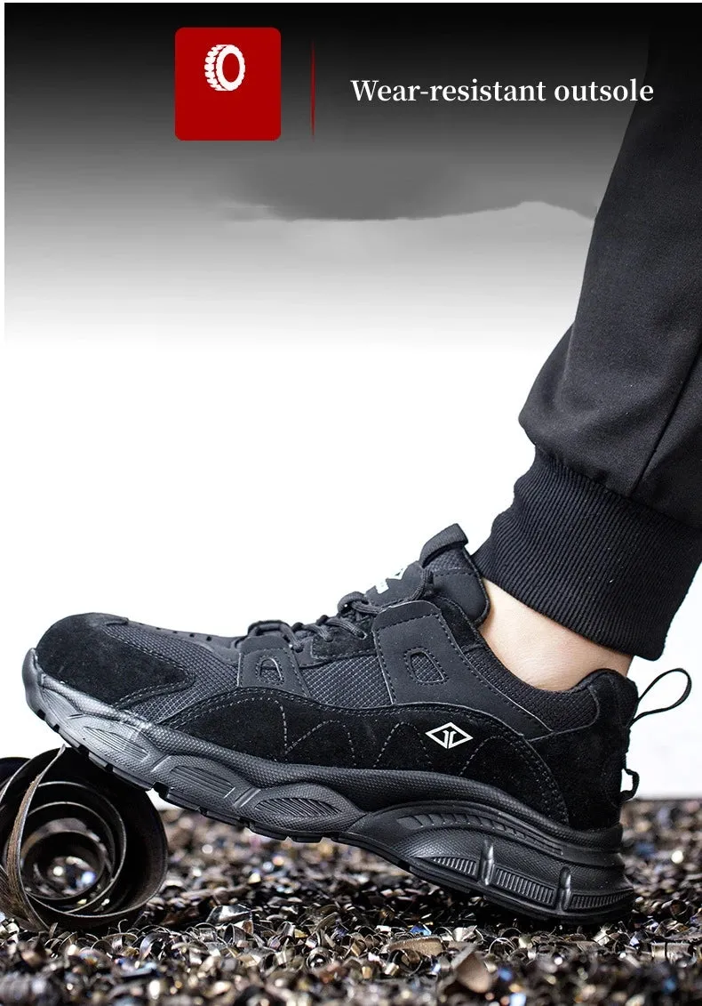 Lightweight Work Safety Shoes Women Men's Breathable Protective Work Sneakers Steel Toe Indestructible Boots