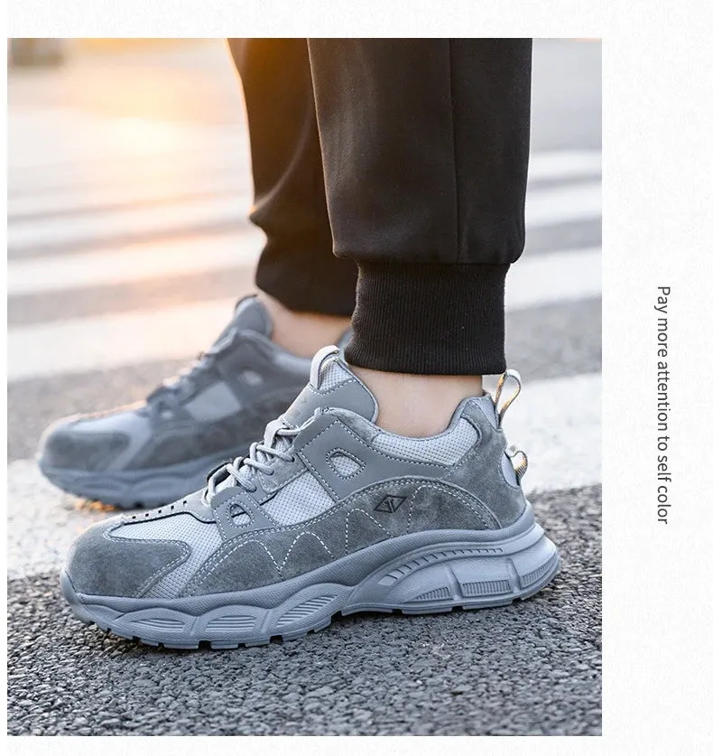 Lightweight Work Safety Shoes Women Men's Breathable Protective Work Sneakers Steel Toe Indestructible Boots