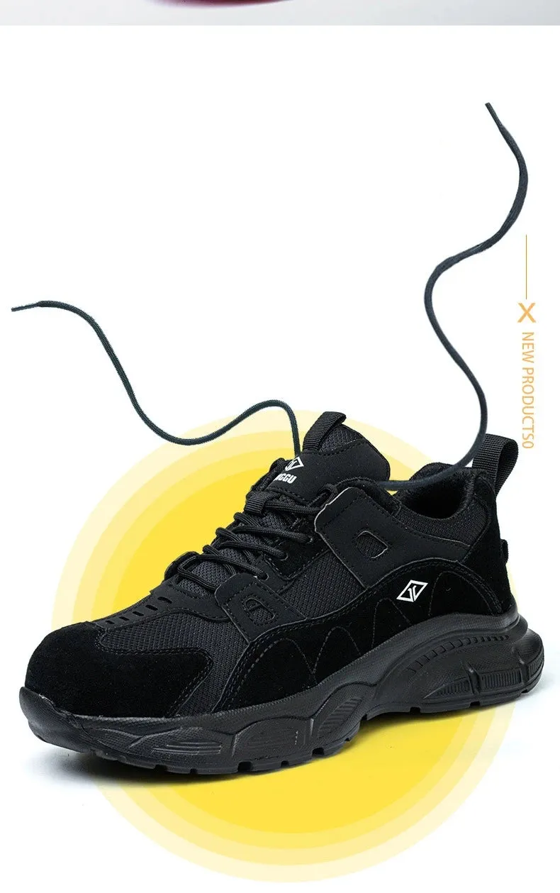 Lightweight Work Safety Shoes Women Men's Breathable Protective Work Sneakers Steel Toe Indestructible Boots