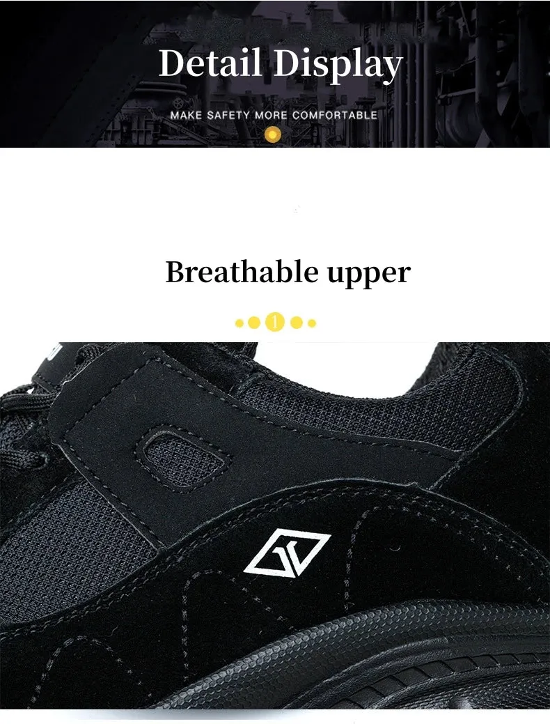 Lightweight Work Safety Shoes Women Men's Breathable Protective Work Sneakers Steel Toe Indestructible Boots