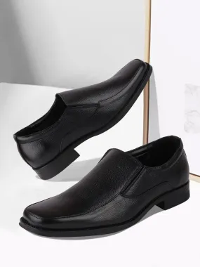 Men Black Plus Size Genuine Leather Formal Slip On Shoes Men Black Plus Size Genuine Leather Formal Slip On Shoes