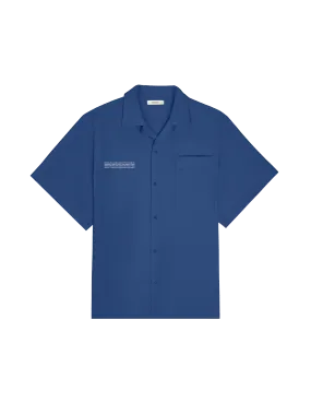 Mens DNA Linen Camp Collar Shirt—lapis blue Mens DNA Linen Camp Collar Shirt—lapis blue