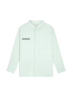 Mens DNA Linen Collared Long Sleeve Shirt—opal green Mens DNA Linen Collared Long Sleeve Shirt—opal green