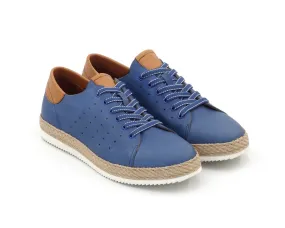 Men's Genuine Leather Blue Sport Shoes Casual Footwear Men's Genuine Leather Blue Sport Shoes Casual Footwear
