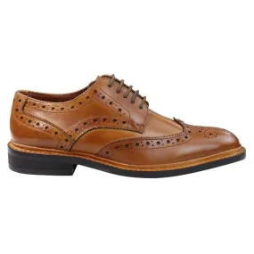 Mens Oxford Brogue Shoes Laced Leather Goodyear Welted Tan Brown Burgundy Mens Oxford Brogue Shoes Laced Leather Goodyear Welted Tan Brown Burgundy