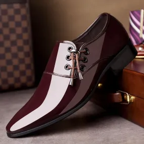 Men's Pointed Toe PU Slip-On Closure Wedding Formal Wear Shoes Men's Pointed Toe PU Slip-On Closure Wedding Formal Wear Shoes