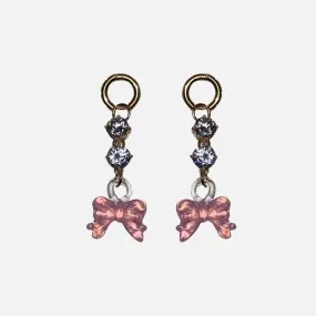 Midnight Dance Bow-Peep Earrings, Pink Midnight Dance Bow-Peep Earrings, Pink