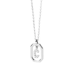 Mini Letter C Silver Necklace Mini Letter C Silver Necklace