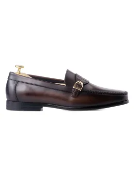 Moccasin Loafer Single Croco Strap - Coffee Moccasin Loafer Single Croco Strap - Coffee