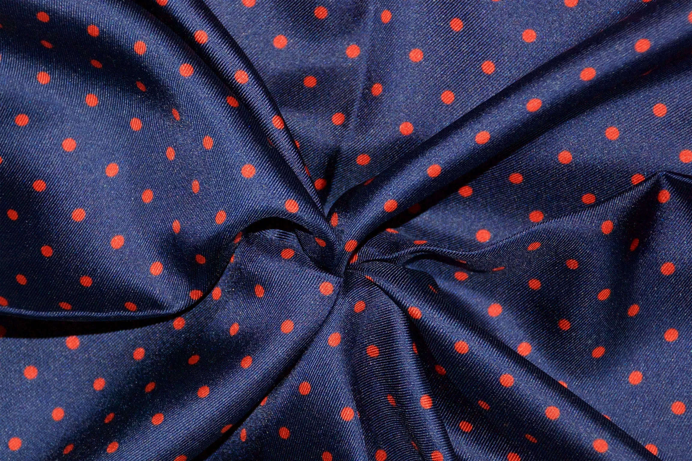 Navy with Red Dots