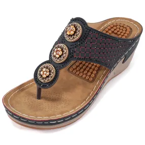 【No.8】Women Sandals Flip Flops for Womens with Arch Support Comfortable for Walking Casual Wedge Sandals Orthopedic Summer Platform Shoes 【No.8】Women Sandals Flip Flops for Womens with Arch Support Comfortable for Walking Casual Wedge Sandals Orthopedic Summer Platform Shoes