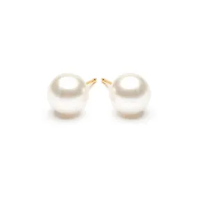 Pearl Stud Earrings 7mm Gold Plated Pearl Stud Earrings 7mm Gold Plated