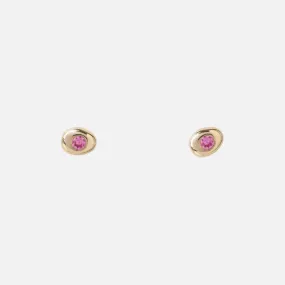 Pink Sapphire Pebble Studs Pink Sapphire Pebble Studs
