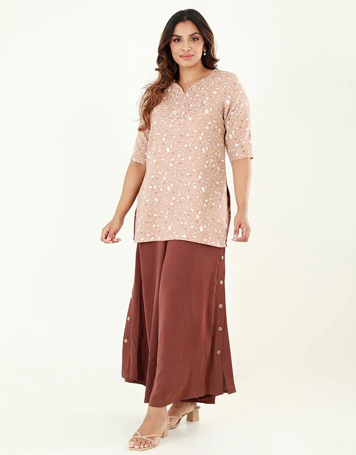Printed kurtha with ¾ Sleeves