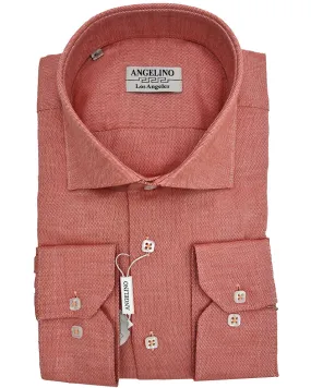 Red Cotton Oxford Dress Shirt Red Cotton Oxford Dress Shirt