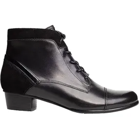 Regarde Le Ciel Women's Stefany-377 Lace / Zip Up Ankle Boot Black Leather Regarde Le Ciel Women's Stefany-377 Lace / Zip Up Ankle Boot Black Leather