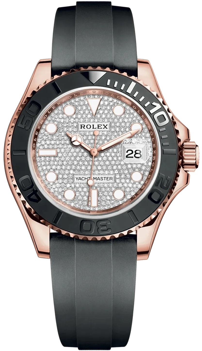 Rolex Yacht-Master 40 Rose Gold Pave Diamond Dial 126655