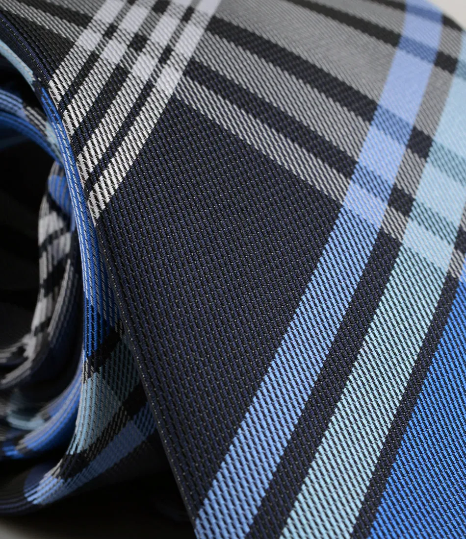 Royal Chequered Dark Blue Neck Tie