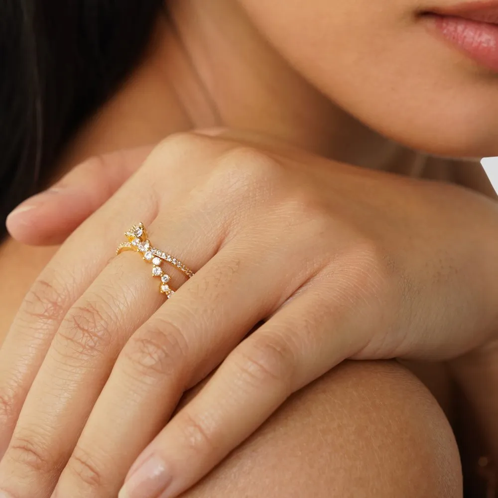 Savannah Crossed Flower Ring