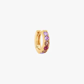 (Single) Amethyst Ombre Hoop (Single) Amethyst Ombre Hoop