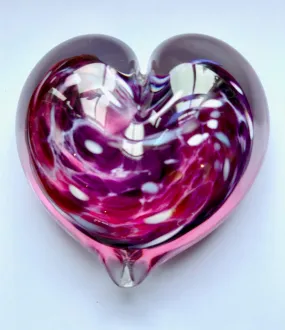 Small glass-blown heart - Purple swirl Small glass-blown heart - Purple swirl
