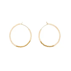 Small Hoop Earrings - PINK/GOLD Small Hoop Earrings - PINK/GOLD