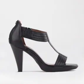 T-Bar High Heel Sandal in Black - 10729 T-Bar High Heel Sandal in Black - 10729