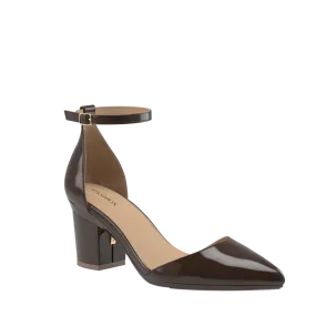 The D'Orsay - Cocoa Patent   Block Heel Kit 3 Cocoa - FINAL SALE The D'Orsay - Cocoa Patent   Block Heel Kit 3 Cocoa - FINAL SALE